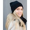 Invero, Merino Reversible Beanie Sany, 100% Wool, black