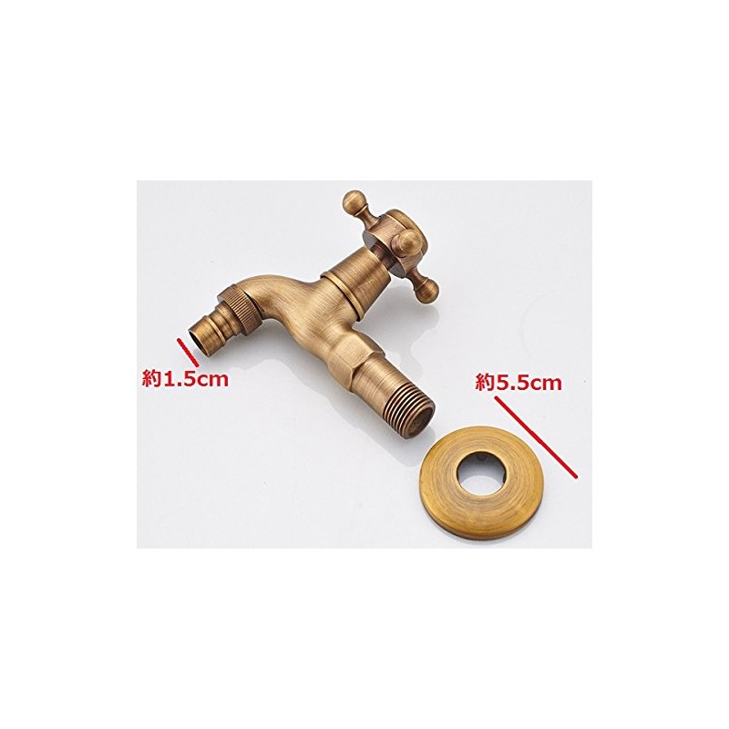 MINAKIKO Antique Scandinavian Style Faucet (Choice of Variations), Brass, Gardening,