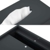 HIIMIEI Acrylic Tissue Box Cover Black Tissue Holder Napkin Dispenser