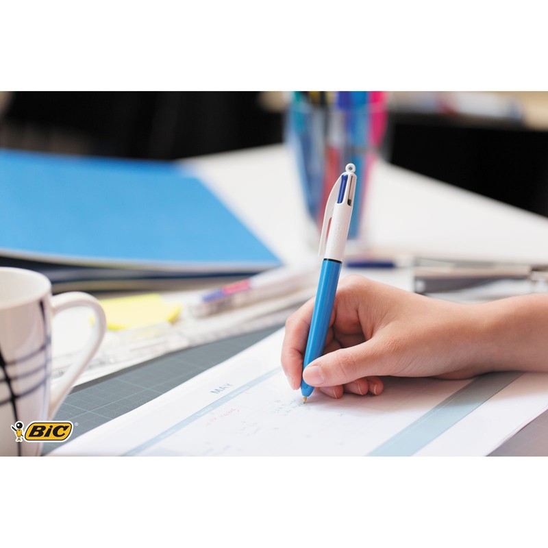 BIC 4 Colours Original Pens - Variety Pack of 3