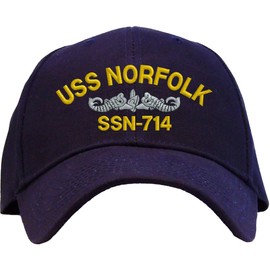 Spiffy Custom Gifts USS Norfolk SSN-714 Embroidered Baseball Cap Navy