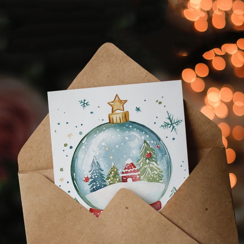 Artery8 Decorated Tree Cabin Snow Globe Blank For Him Or