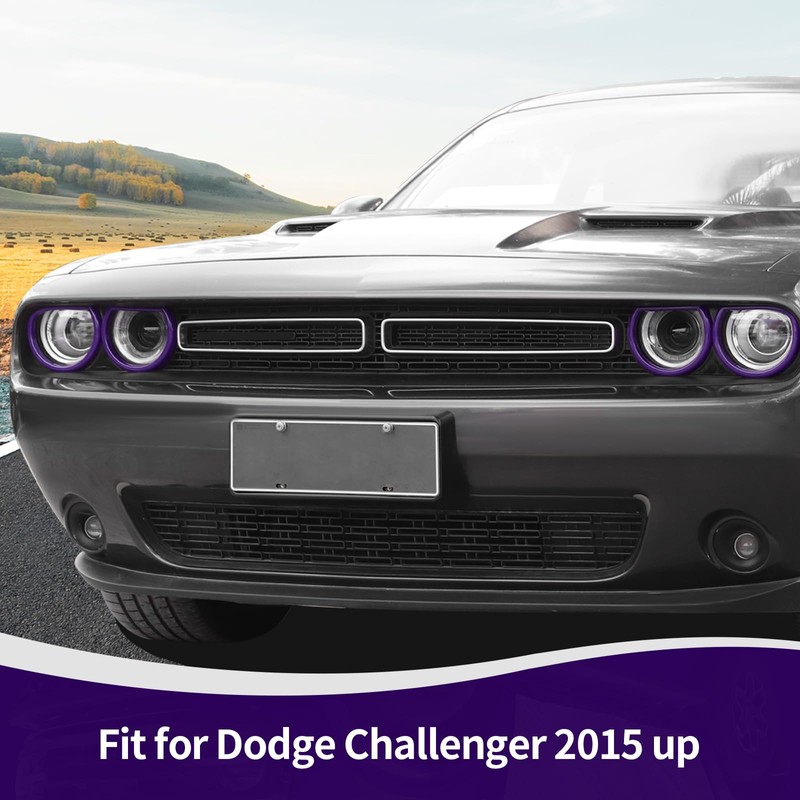 for Challenger Headlight Cover Trim Fit for Dodge Challenger 2015-2023