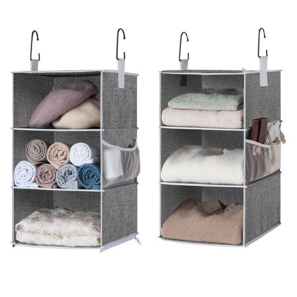 StorageWorks StorageWorks 6-Shelf Closet Organizers, Two 3-Shelf Separable Hanging Shelves
