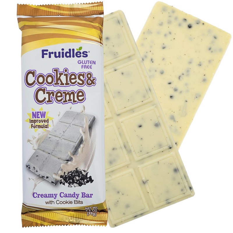 Fruidles Cookies & Cream Bark Bar, Holiday Favorite Kosher Certified,