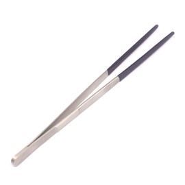 DDP NEW TWEEZERS RUBBER PVC COATED TIPS 10" STAINLESS STEEL FORCEPS STEAM ULTRASONIC CLEANING