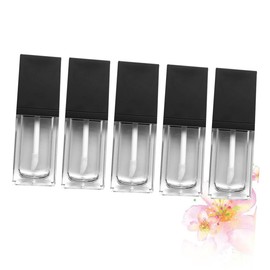 FOMIYES 5 Pack Flat Square Lip Gloss Tube 8-10ml Empty Lip Container for Girls Women Portable Travel Cosmetics Bottles