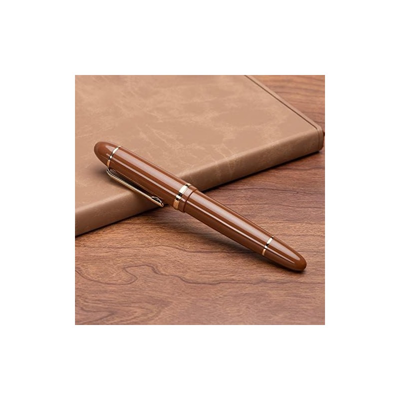 Jinhao X159 Pluma estilográfica 8 Punta fina, café con clip
