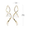 Silver Dangle Earrings, Hypoallergenic Twisted Pull Through Drop Earrings for