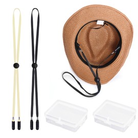 nalaina Hat Strap, Set of 2, Hat Clip, Strap for Hat, Hat Strap, Hat Clip, Cap Hat Clip, Black