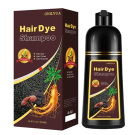 Onilyua Dark Coffee Hair Dye Shampoo, Hair Dye Shampoo 3 in 1, Brown Hair Dye for Men Women Colors in Minutes, 100% Gray Coverage, Instant Hair Dye Shampoo for All Hair Types 16.9 Fl Oz (Dark Coffee)