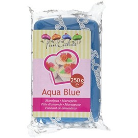 FunCakes Almond-containing sugar mass aqua blue, pack of 1 (1 x 250 g)