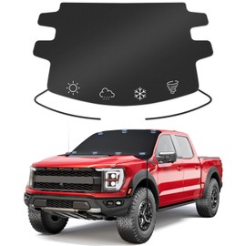 Wigoo 2025 Upgrade All-Season Car Windshield Cover - 600D Heavy-Duty Magnetic Cover for Snow/Sun/Dust/Rain, Fits Sedans & Small to Mid-Size SUVs, Year-Round Car Shield Outdoor Accessories