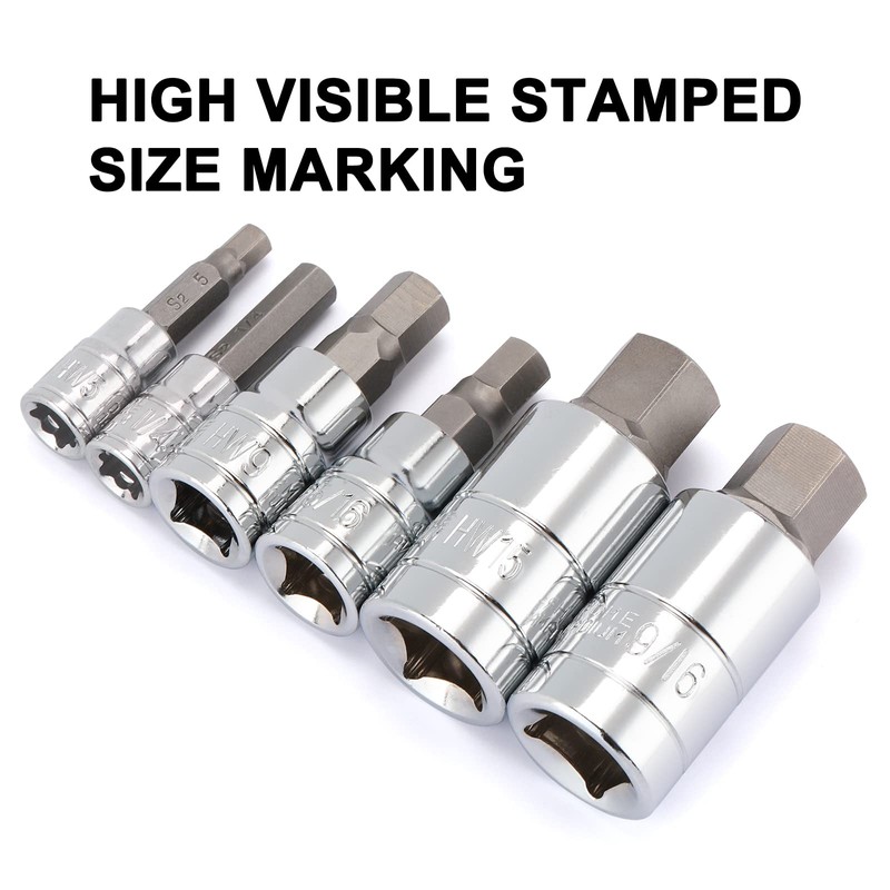 Mayouko 33PCS Master Hex Allen Bit Socket Set, S2 &