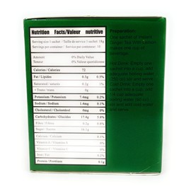 Nirwana Lemon Ginger Tea 10 Sachets – Refreshing Herbal Blend with Ginger, Lemon, Honey and Green Tea | Digestive Support, Immune Boost, and Relaxation | Perfect Tea Gift Set and Holiday Gift Baskets