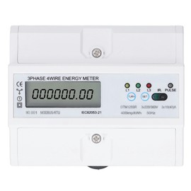 3 Phase 4 Wire Electronic Energy Meter 35mm DIN Rail Mount Digital Electric Meter  Or 380V 10 to 40A