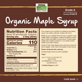 Maple Syrup Organic Grade A Dark Color - 32 oz, 100% pure robust taste, Non-GMO