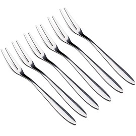 Stainless Steel Forks Set, Forks for Oyster and Shellfish, Appetizers Tasting Forks, Cocktail Salad Dessert Fruit Forks for Birthday Wedding Party Travel (6 Pcs)