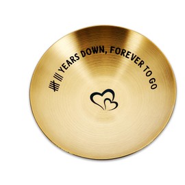 Bronze Gifts for 8th Anniversary - 8 Year Anniversary Bronze Gifts for Her Him Couple 8 Year Wedding Gift for Husband Wife Couples Jewelry Tray Ring Holder Romantic 8th Wedding Gift for Women Men