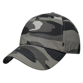 GADIEMKENSD Blank Baseball Cap Washed Cotton Hat for Women Men Unconstructed Soft Basic Hat Unisex Custom Items Plain Caps Dad Hats for Outdoor Sports Golf Running Hiking Camo Gray