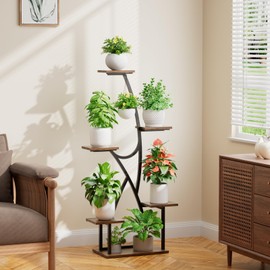 Plant Stand Indoor with Grow Lights - 6 Tiered Indoor Plant Shelf, 45.2" Metal Corner Plant Stands for Indoor Plants, Plant Rack Display for Indoor Plants Multiple, Flower Holder for Living Room Patio Balcony Décor