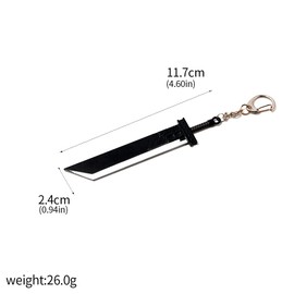 SONGCHANGJEWELRY FF7 Remake Buster Sword Keychain - Game Cloud's Weapon Merch - Gifts for Women Man Fans