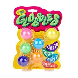 Crayola Globbles Fidget Toy (6ct), Sticky Stress Ball for Adults & Kids, Classroom Fidget Toys, Calming Sensory Toys for Stress Relief, Back to School Gifts