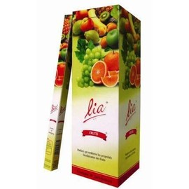 LIA Fruits Fragrant Charcoal Incense Sticks, with Fruity Juicy Aroma (25 Packs/ Box, Total 200 Stick Box)