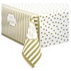 Unique Party 49583 - Plastic Golden Birthday Tablecloth, 7ft x