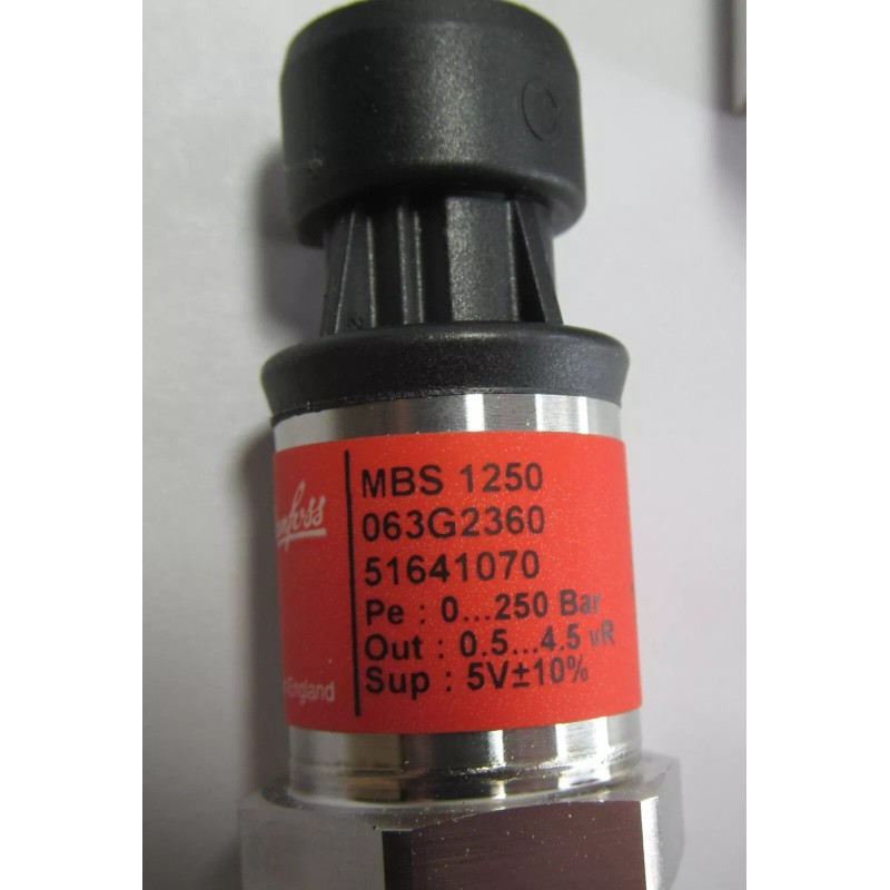 Danfoss NEW DANFOSS MBS 1250 PRESSURE TRANSMITTER 063G2360 0-250 BAR