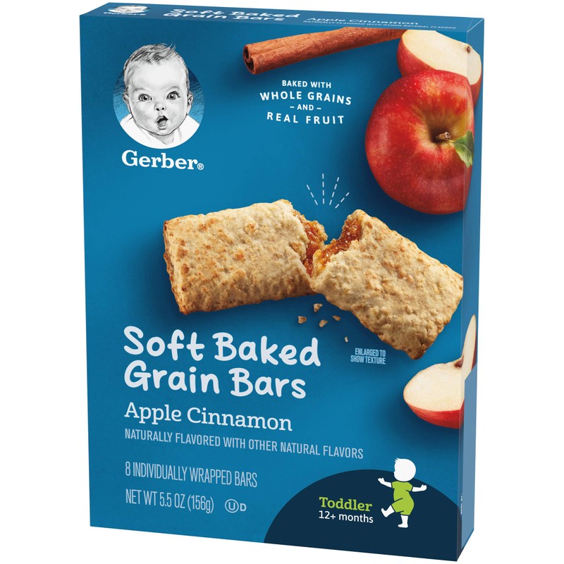 Gerber Graduates Cereal Bar, Apple Cinnamon, 5.5 Ounce (Pack of
