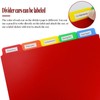 Koqye A4 5 Tab Plastic Dividers with 3 Holes, 3