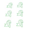 100 Pcs Green Cute Paper Clips Cat Shaped Fun Bookmark