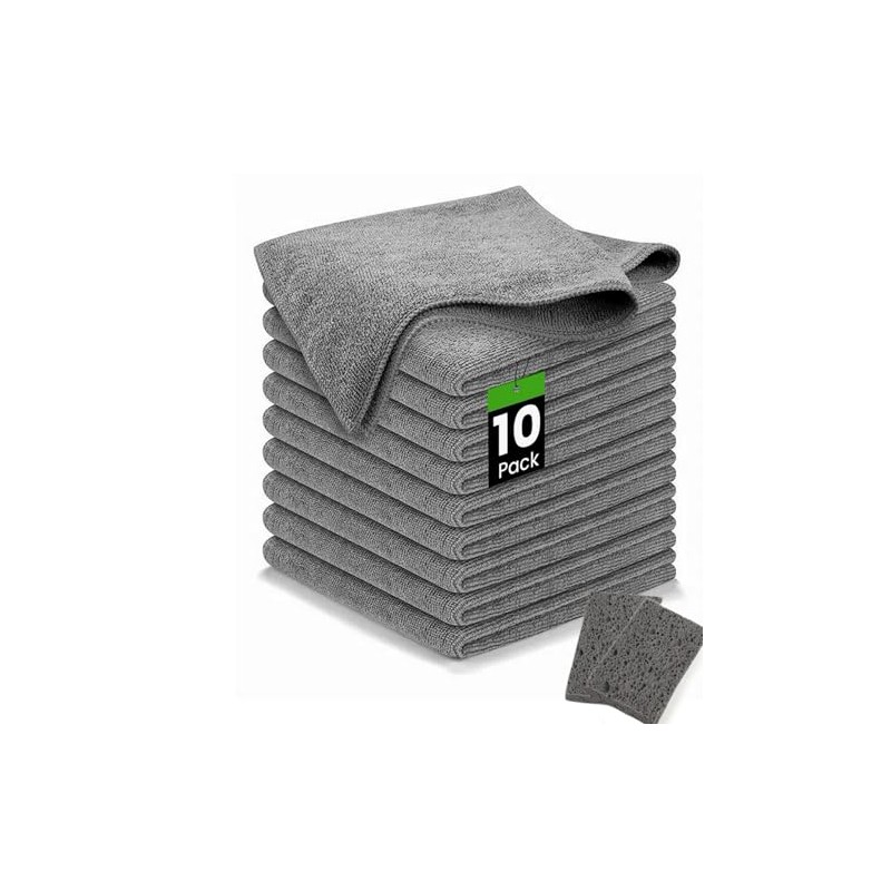 RUISTLI 10 PCS-Trapos de Cocina-Microfibra 25*25CM,Trapos de Limpieza Trapo Microfibra,Trapo