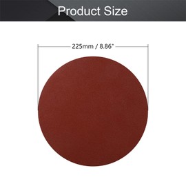 Utoolmart PSA Sanding Discs, 9-inch Self Stick Adhesive Back Sandpaper, 100 Grits No-Hole Aluminum Oxide Sanding Paper, for Random Orbital Sander, Wood, Metal Polishing, 10 Pcs