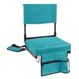 JST GAMEZ Stadium Seat with Back Support Bleacher Chair with Back and Cushion High Back Includes Shoulder Strap and Cup Holder