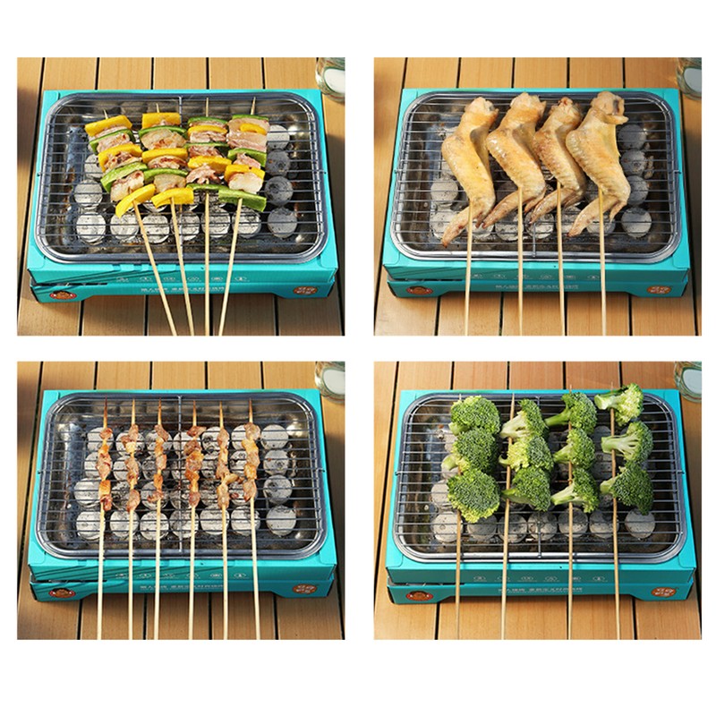 Charcoal Grill Single Use Compact Detachable Stainless Steel Portable Barbecue