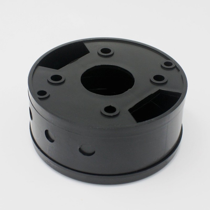 Junction Box, Black Plastic with Accessories, Diameter: 70 mm X