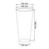 White glossy Tubus Slim Shine 15 cm flowerpot