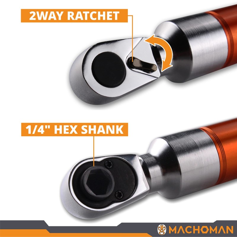 MACHOMAN RCW209 9 Piece Transformed Ratchet Bit Screwdriver Set