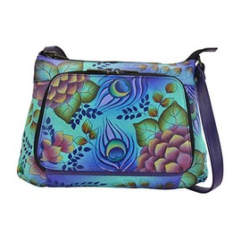 Anna by Anuschka Handpaint LR CBDY Org-8238-PKG, Peacock Garden