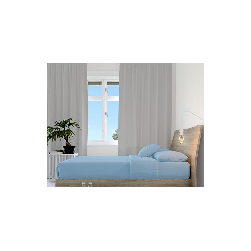 Hometex Microfibre Pillowcases (x2) - Light Blue