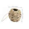 KONTONTY Weather Resistant Hummingbird Bird House Nest Natural Grass Bird
