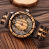 Tiong Men's Classic Lightweight Wooden Watch, Men's Quartz Wooden Watch,