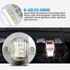 Partsam 4 Pcs 3 Inch Round White LED Marine Boat