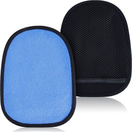 2 Pieces Sand Wipe Off Mitt Beach Sand Cleaner Soft and Skin Friendly Towel Help Parents Clean Sand from Children's Skin Mitt Pack for Surf, Ocean and Lakeside Recreation
