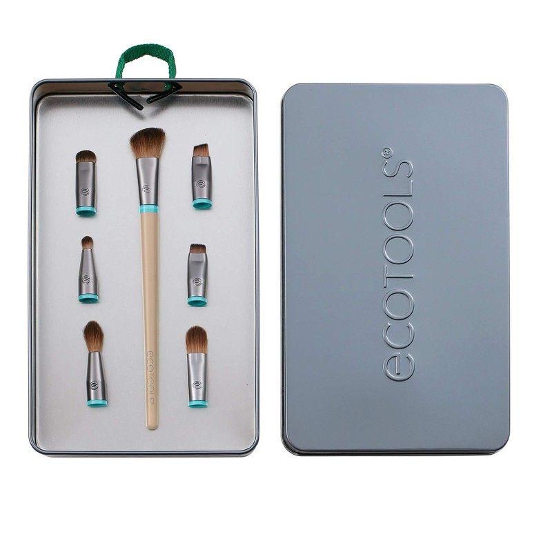 Ecotools Eye Kit Interchangeables Makeup Brush Set with Case, Includes