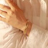 RINTOLER 12mm Gold Bangles for Women - 18K Gold Plated