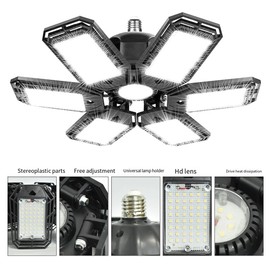 ANYPOWK LED Garage Light - 15000 Lumen 6500K Daylight 150W, Six Leaf Led Garage Ceiling Lights, Pack of 2