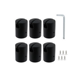 MY MIRONEY Trampoline Pipe Cover with Wrench&Screws 6PCS ABS Trampoline Enclosure Pole caps Replacement Parts Black Cover Suitable for Various Trampoline Frames Trampoline Accessories